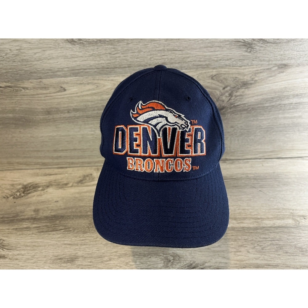 VTG Denver Broncos Hat Mens Blue Embroidered NFL Football Cap American Needle